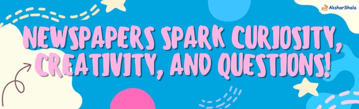 How does newspaper encouage kids to draw, write, or ask more questions?