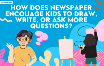 How does newspaper encouage kids to draw, write, or ask more questions?